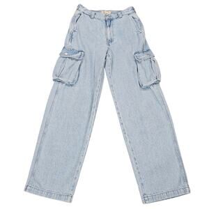 Madewell Jeans Womens Size 24 Low Slung Cargo Straight Leg Casual Light Wash